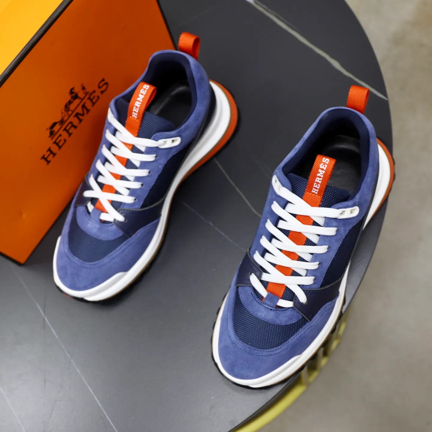 Men's shoes: 462💰🎬【Hermès】Official website synchronization Counter quality French Paris catwalk style Simple and classic Imported original fabric Original outsole Size (size): 38-44